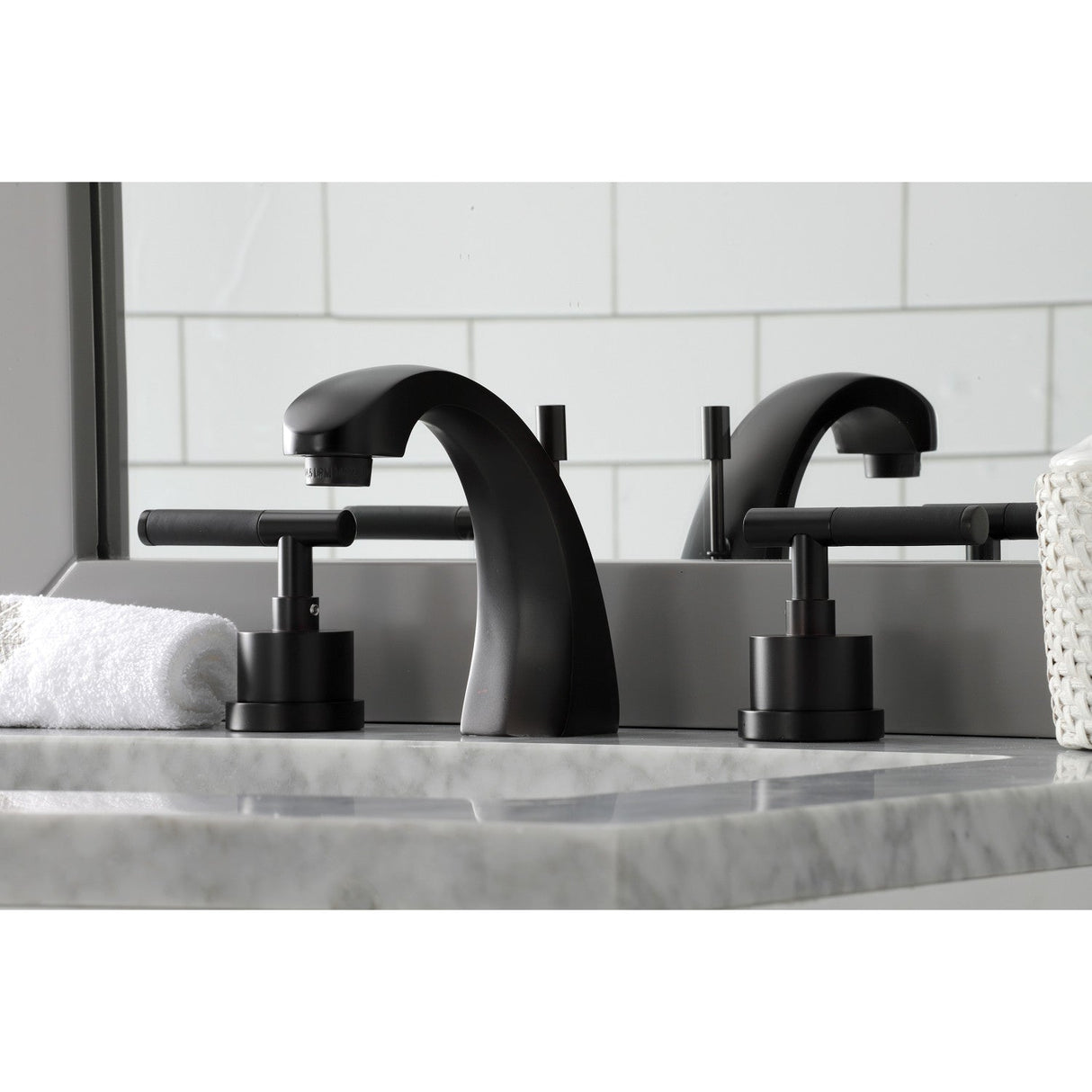 Kaiser KS4985CKL Two-Handle Deck Mount Widespread Bathroom Faucet with Brass Pop-Up, Oil Rubbed Bronze
