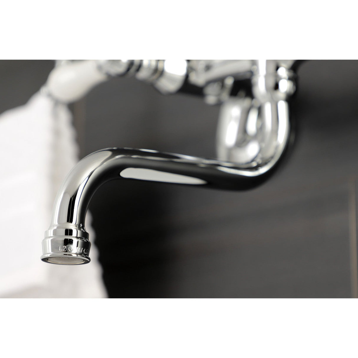Kingston KS516C Two-Handle 2-Hole Wall Mount Bathroom Faucet, Polished Chrome