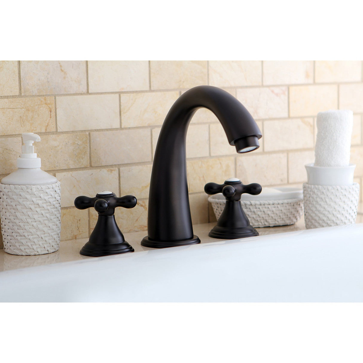 Vintage KS5365AX Two-Handle 3-Hole Deck Mount Roman Tub Faucet, Oil Rubbed Bronze