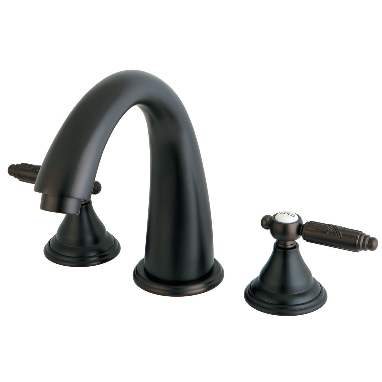 Georgian KS5365GL Two-Handle 3-Hole Deck Mount Roman Tub Faucet, Oil Rubbed Bronze