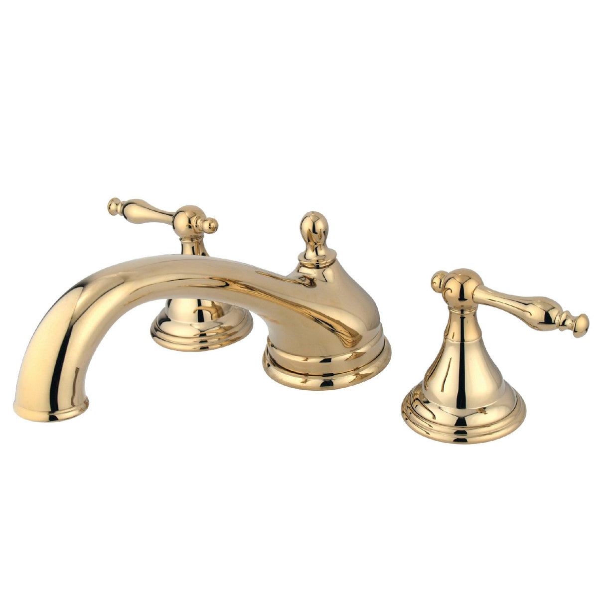 Naples KS5532NL Two-Handle 3-Hole Deck Mount Roman Tub Faucet, Polished Brass