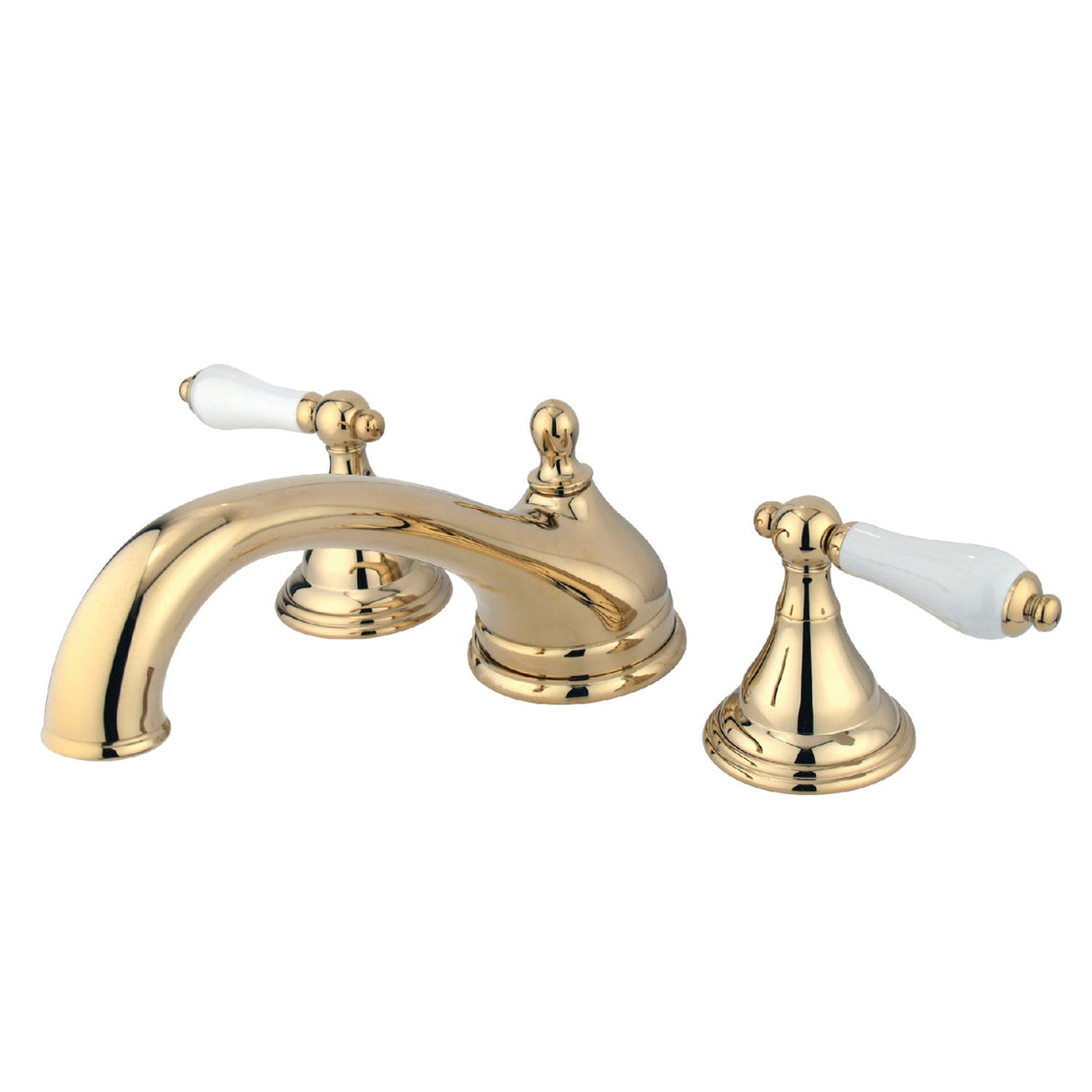Vintage KS5532PL Two-Handle 3-Hole Deck Mount Roman Tub Faucet, Polished Brass