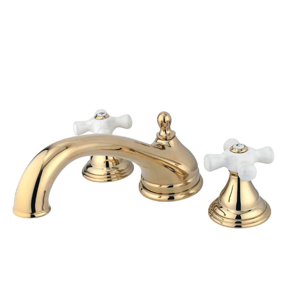 Vintage KS5532PX Two-Handle 3-Hole Deck Mount Roman Tub Faucet, Polished Brass