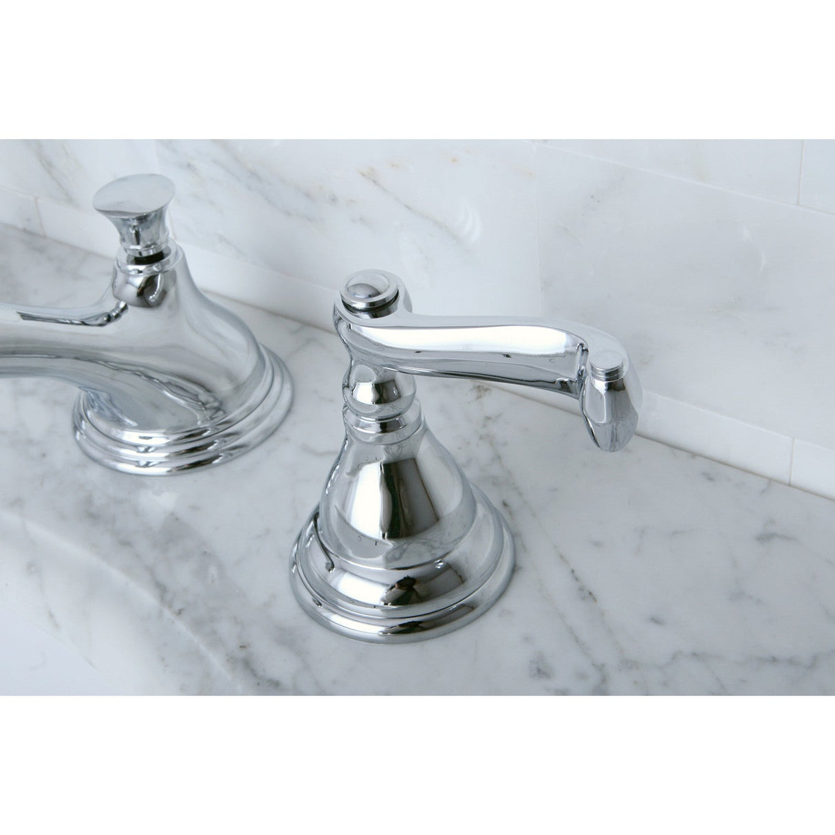 Royale KS5561FL Two-Handle 3-Hole Deck Mount Widespread Bathroom Faucet with Brass Pop-Up, Polished Chrome