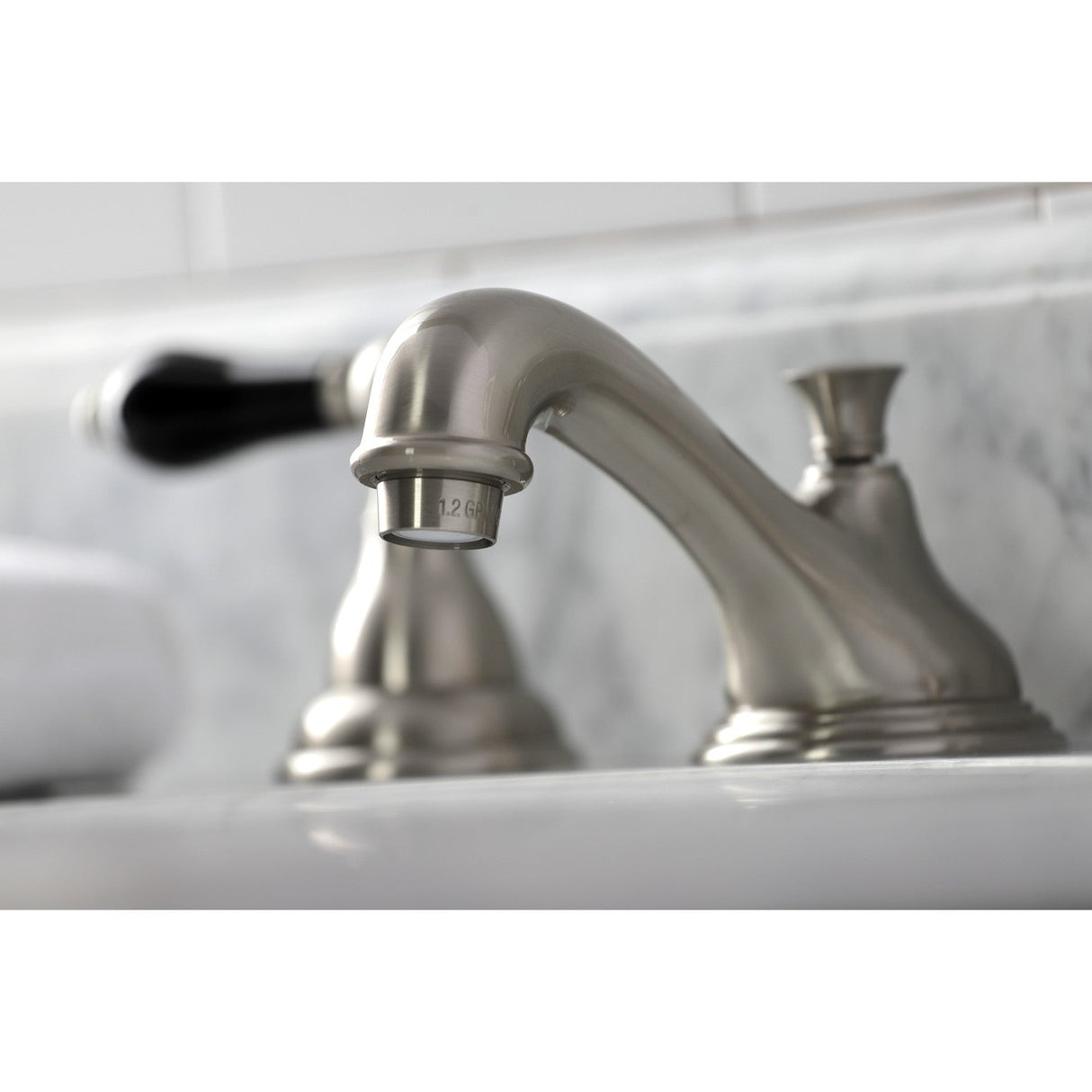 Duchess KS5568PKL Two-Handle Deck Mount Widespread Bathroom Faucet with Brass Pop-Up, Brushed Nickel