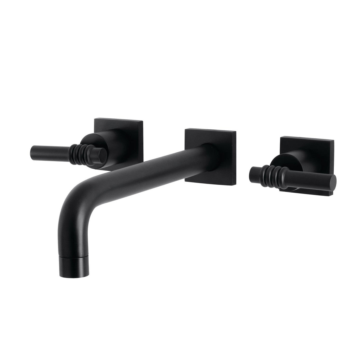 Milano KS6020ML Two-Handle 3-Hole Wall Mount Roman Tub Faucet, Matte Black