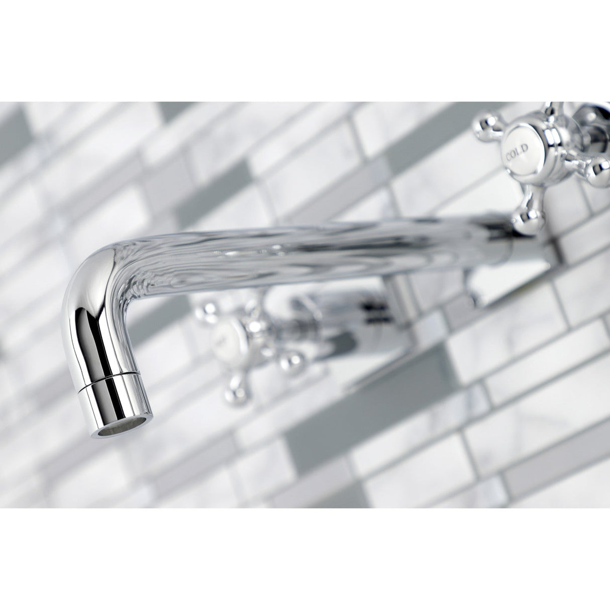 Metropolitan KS6021BX Two-Handle 3-Hole Wall Mount Roman Tub Faucet, Polished Chrome