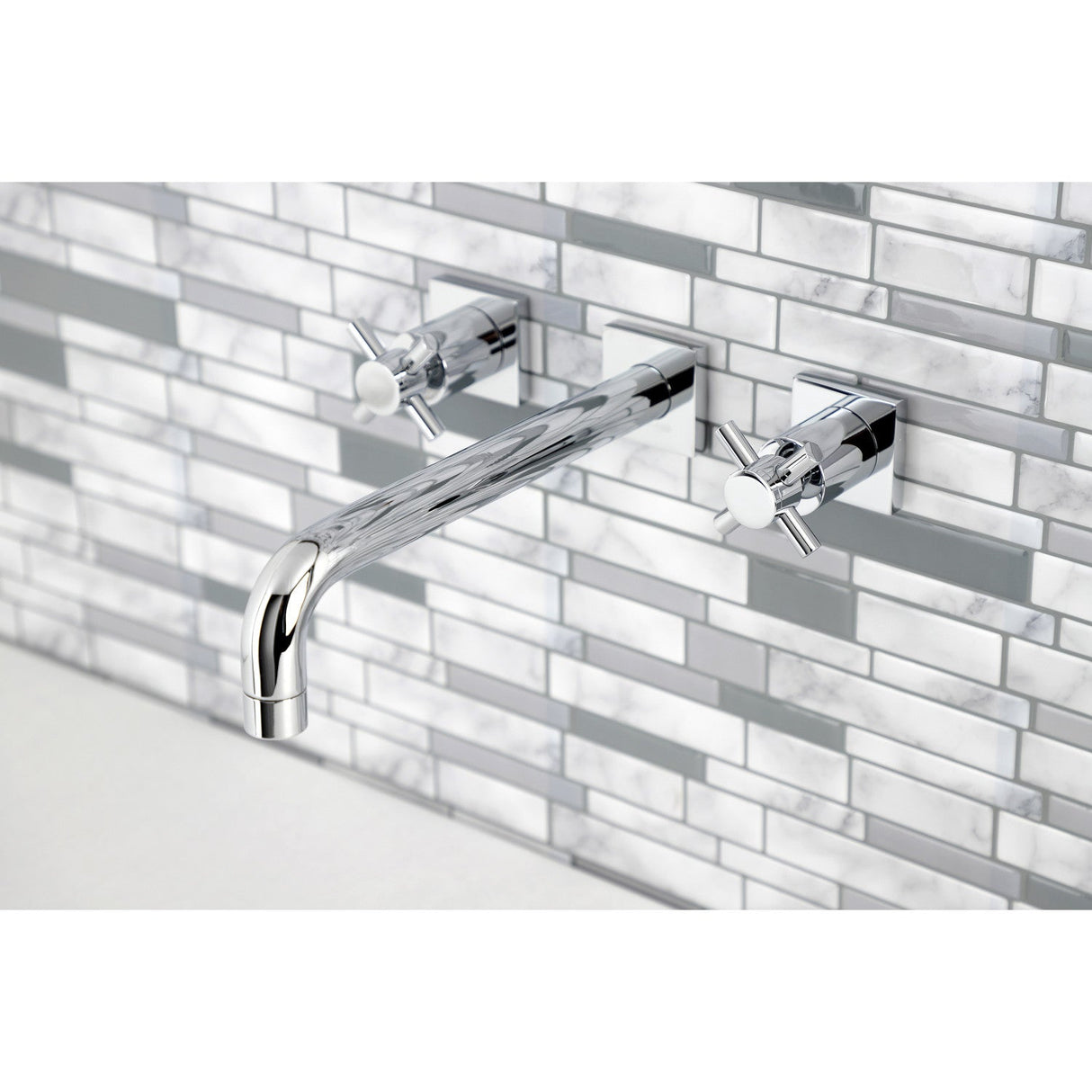 Concord KS6021DX Two-Handle 3-Hole Wall Mount Roman Tub Faucet, Polished Chrome