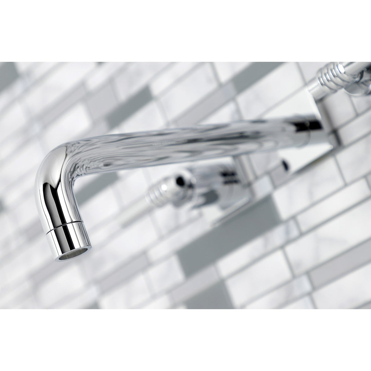 Milano KS6021ML Two-Handle 3-Hole Wall Mount Roman Tub Faucet, Polished Chrome