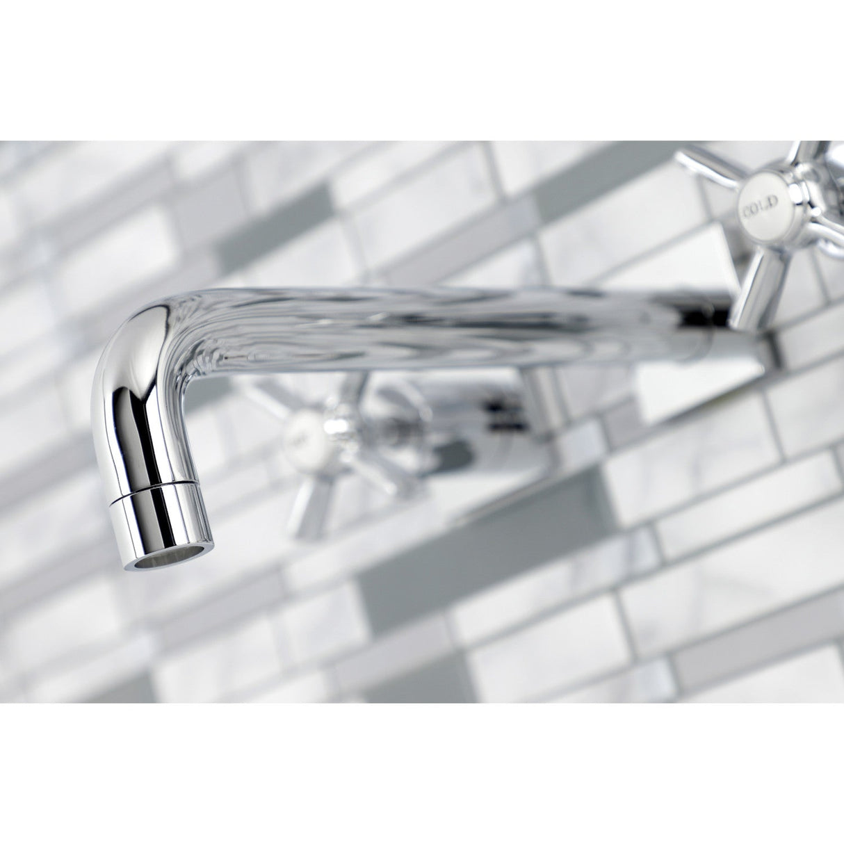 Millennium KS6021ZX Two-Handle 3-Hole Wall Mount Roman Tub Faucet, Polished Chrome