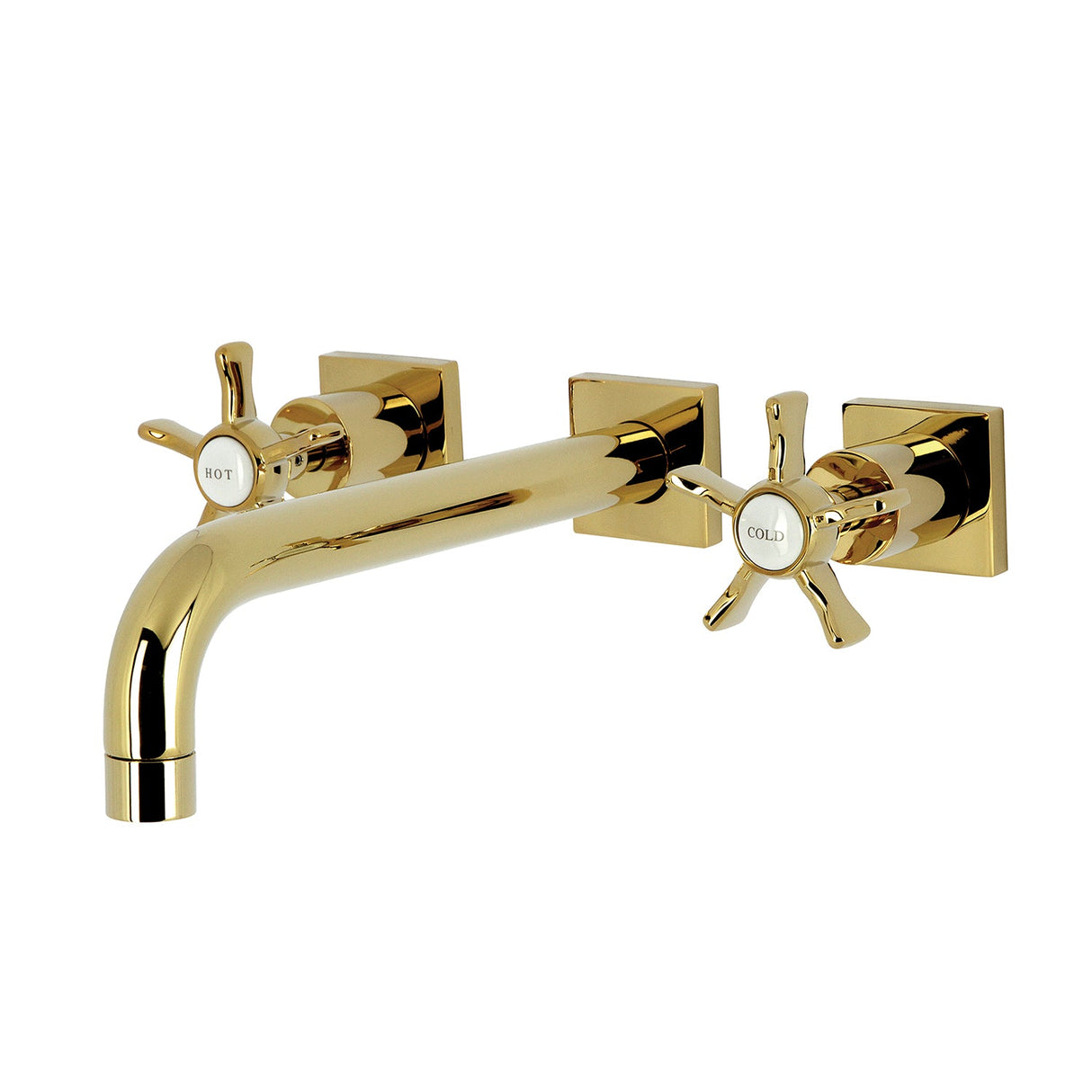 Hamilton KS6022NX Two-Handle 3-Hole Wall Mount Roman Tub Faucet, Polished Brass