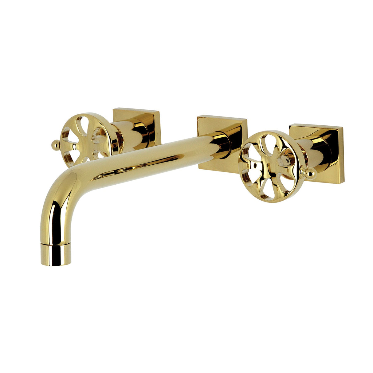 Belknap KS6022RX Two-Handle 3-Hole Wall Mount Roman Tub Faucet, Polished Brass