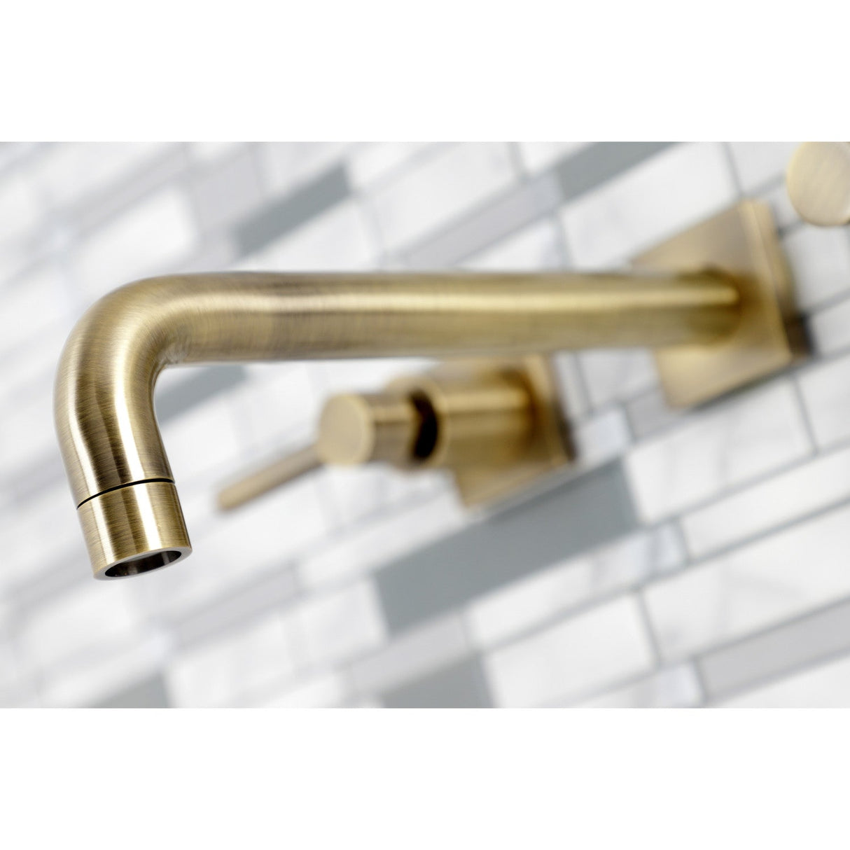 Concord KS6023DL Two-Handle 3-Hole Wall Mount Roman Tub Faucet, Antique Brass