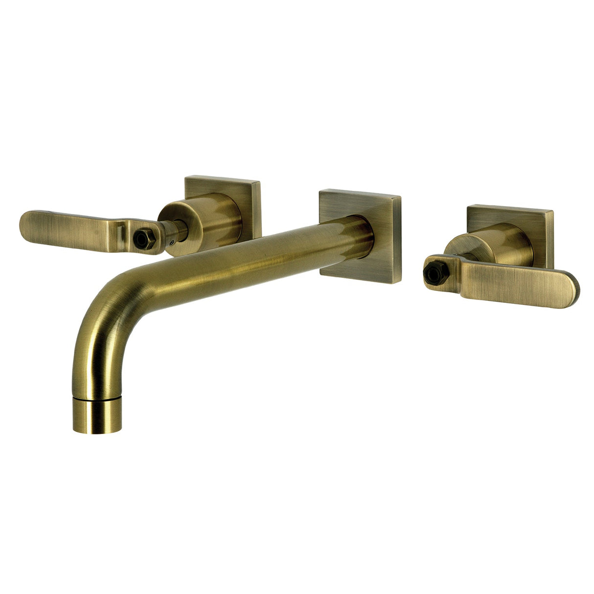 Whitaker KS6023KL Two-Handle 3-Hole Wall Mount Roman Tub Faucet, Antique Brass