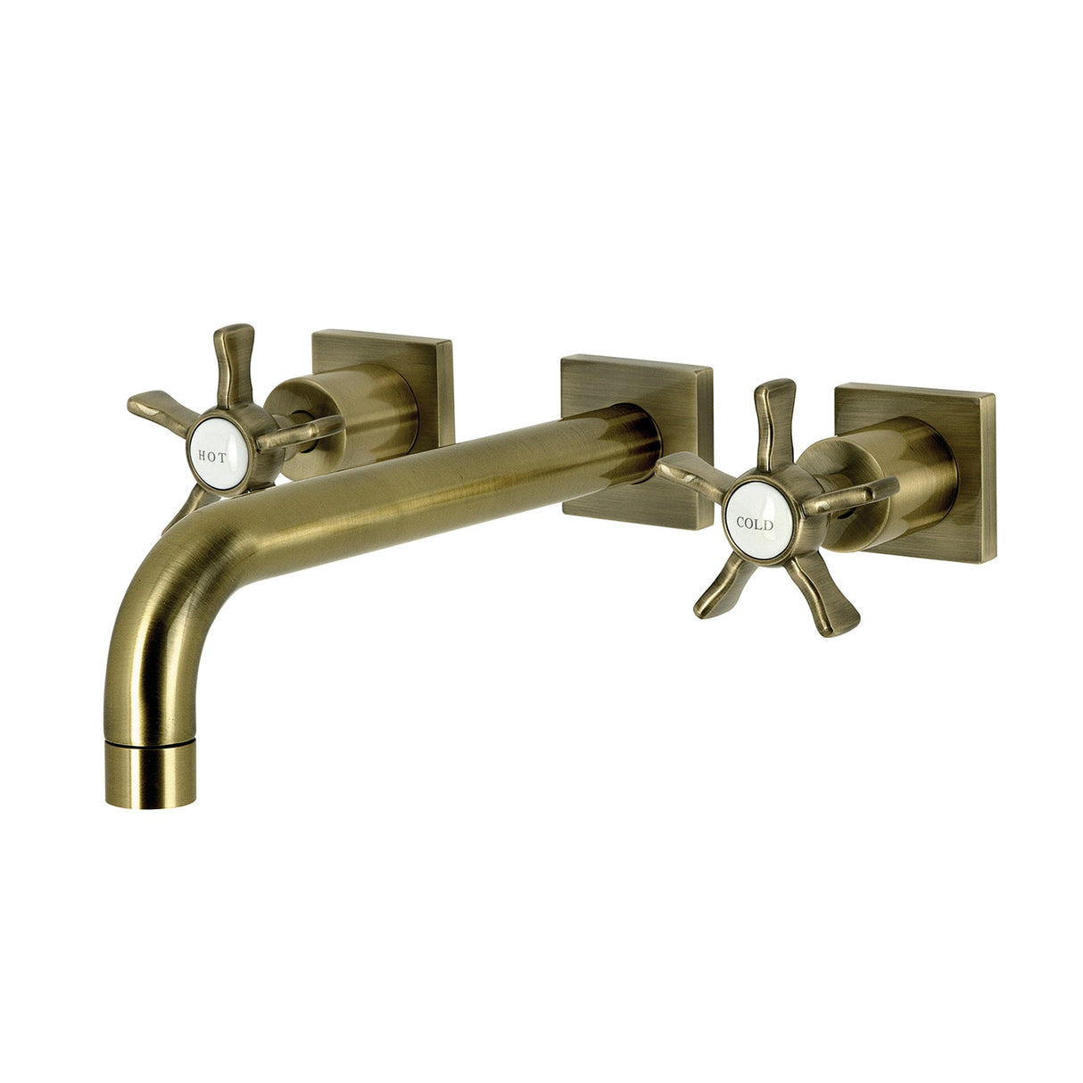 Hamilton KS6023NX Two-Handle 3-Hole Wall Mount Roman Tub Faucet, Antique Brass