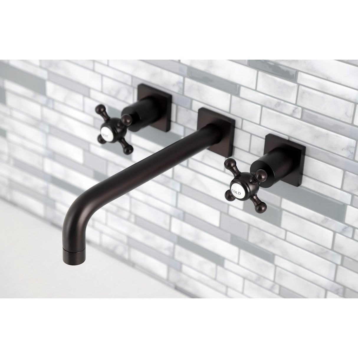 Metropolitan KS6025BX Two-Handle 3-Hole Wall Mount Roman Tub Faucet, Oil Rubbed Bronze