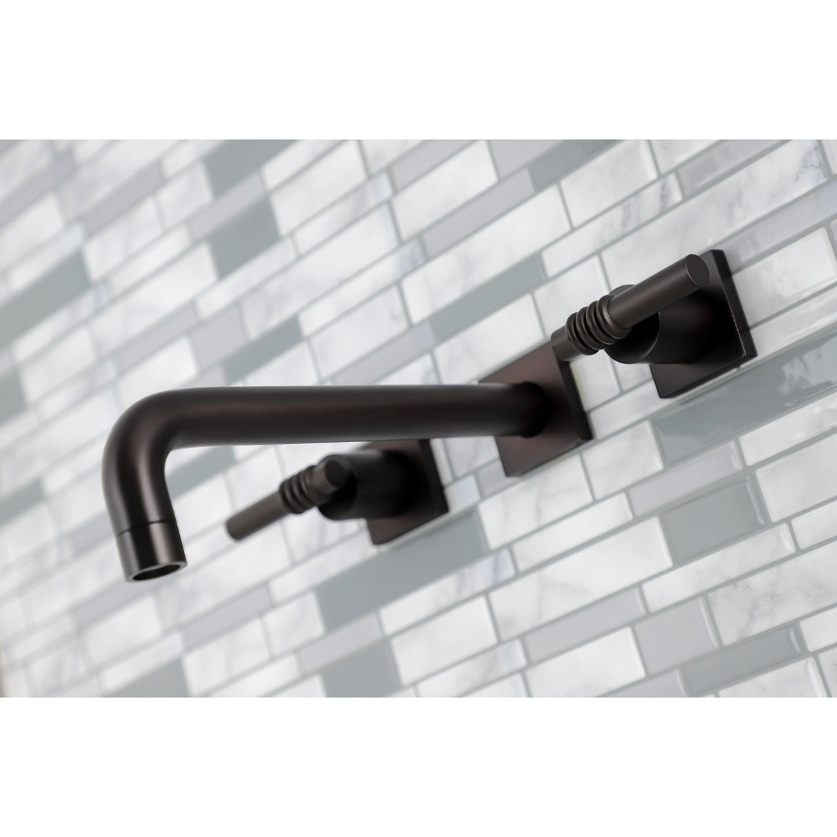 Milano KS6025ML Two-Handle 3-Hole Wall Mount Roman Tub Faucet, Oil Rubbed Bronze