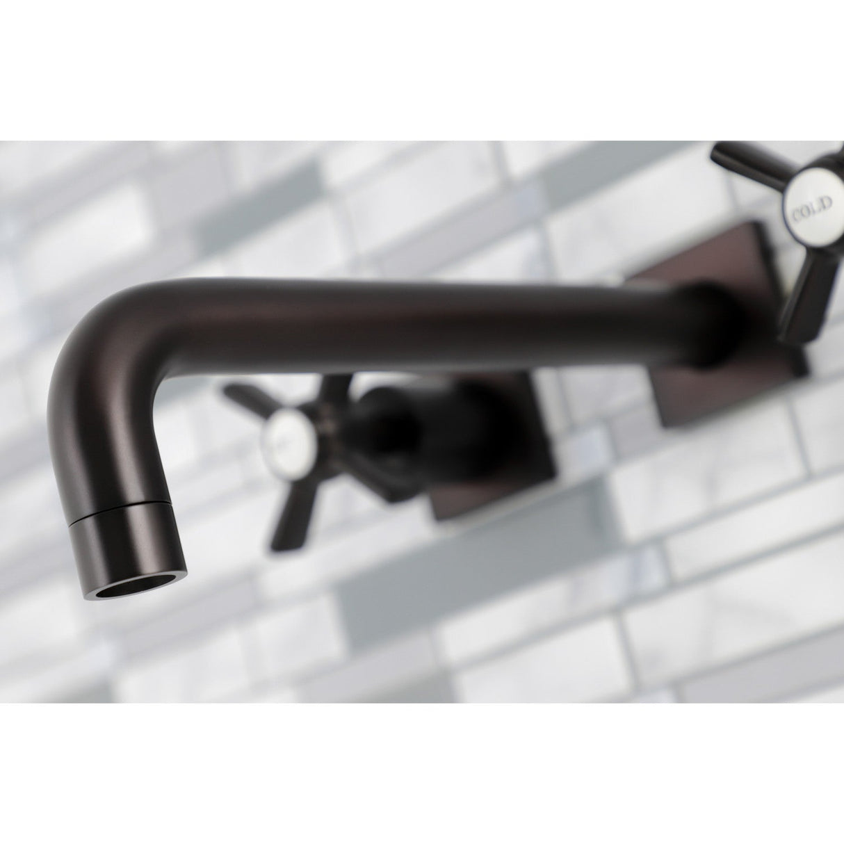 Millennium KS6025ZX Two-Handle 3-Hole Wall Mount Roman Tub Faucet, Oil Rubbed Bronze