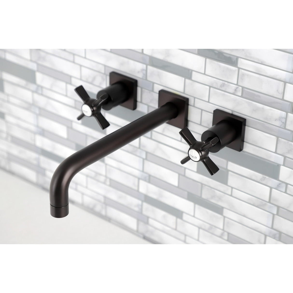 Millennium KS6025ZX Two-Handle 3-Hole Wall Mount Roman Tub Faucet, Oil Rubbed Bronze