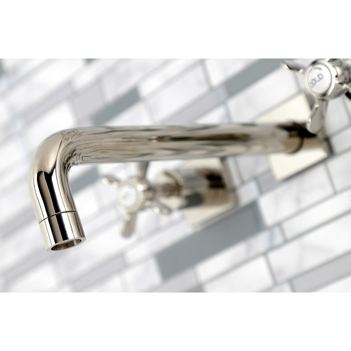Essex KS6026BEX Two-Handle 3-Hole Wall Mount Roman Tub Faucet, Polished Nickel
