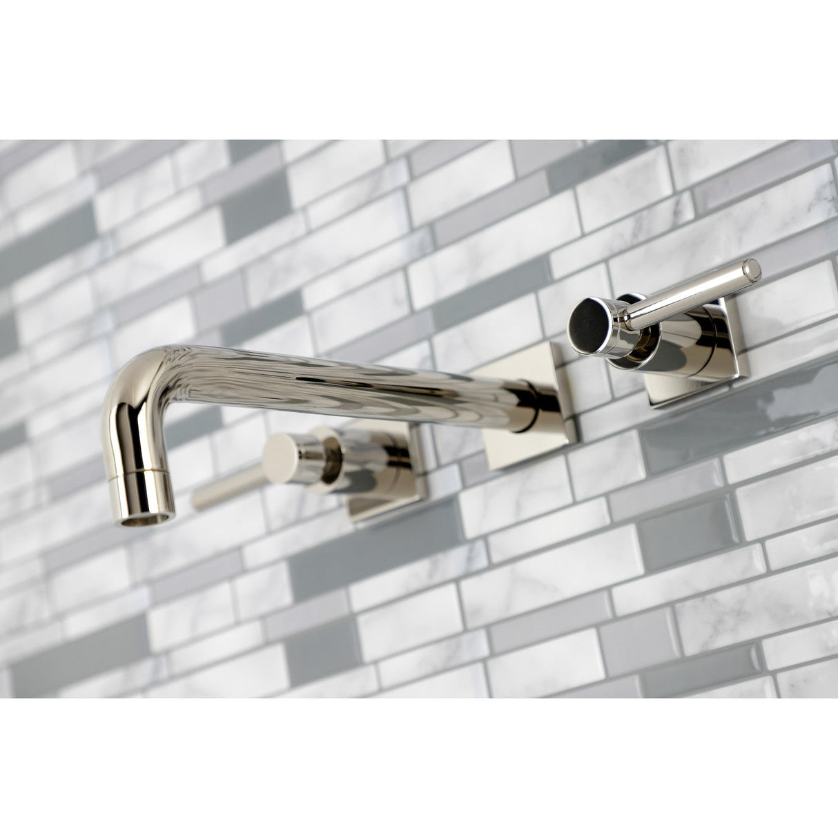 Concord KS6026DL Two-Handle 3-Hole Wall Mount Roman Tub Faucet, Polished Nickel
