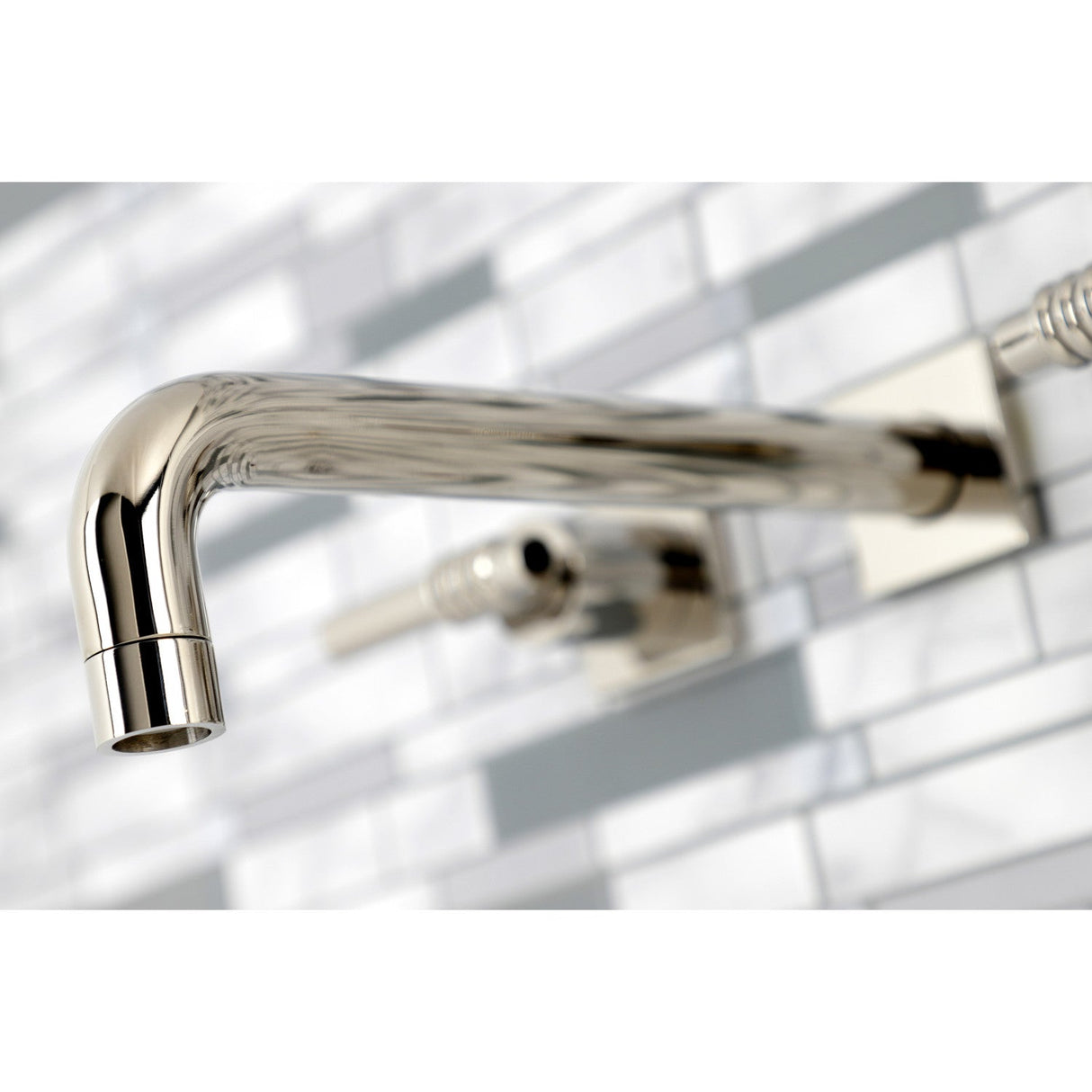 Milano KS6026ML Two-Handle 3-Hole Wall Mount Roman Tub Faucet, Polished Nickel