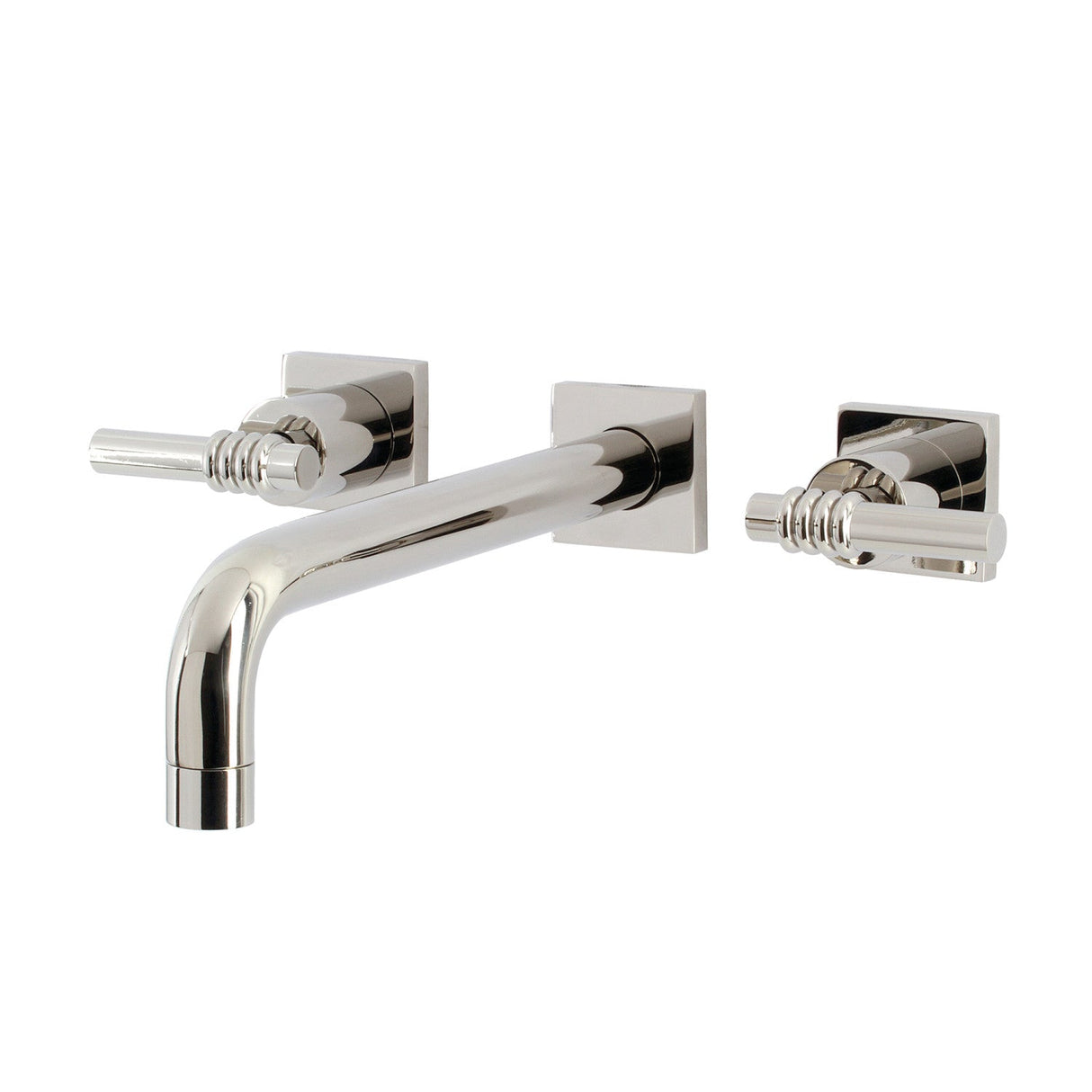 Milano KS6026ML Two-Handle 3-Hole Wall Mount Roman Tub Faucet, Polished Nickel