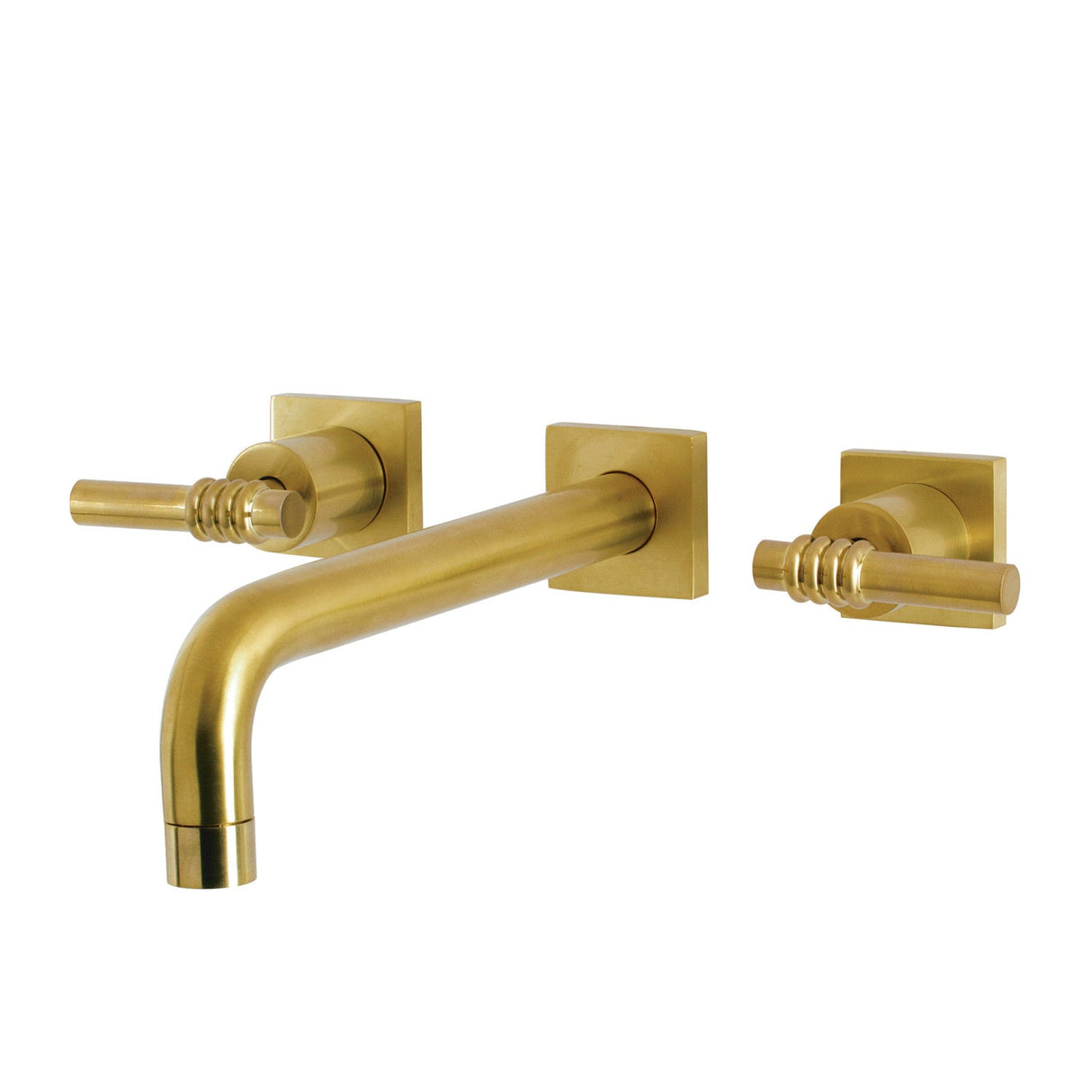Milano KS6027ML Two-Handle 3-Hole Wall Mount Roman Tub Faucet, Brushed Brass