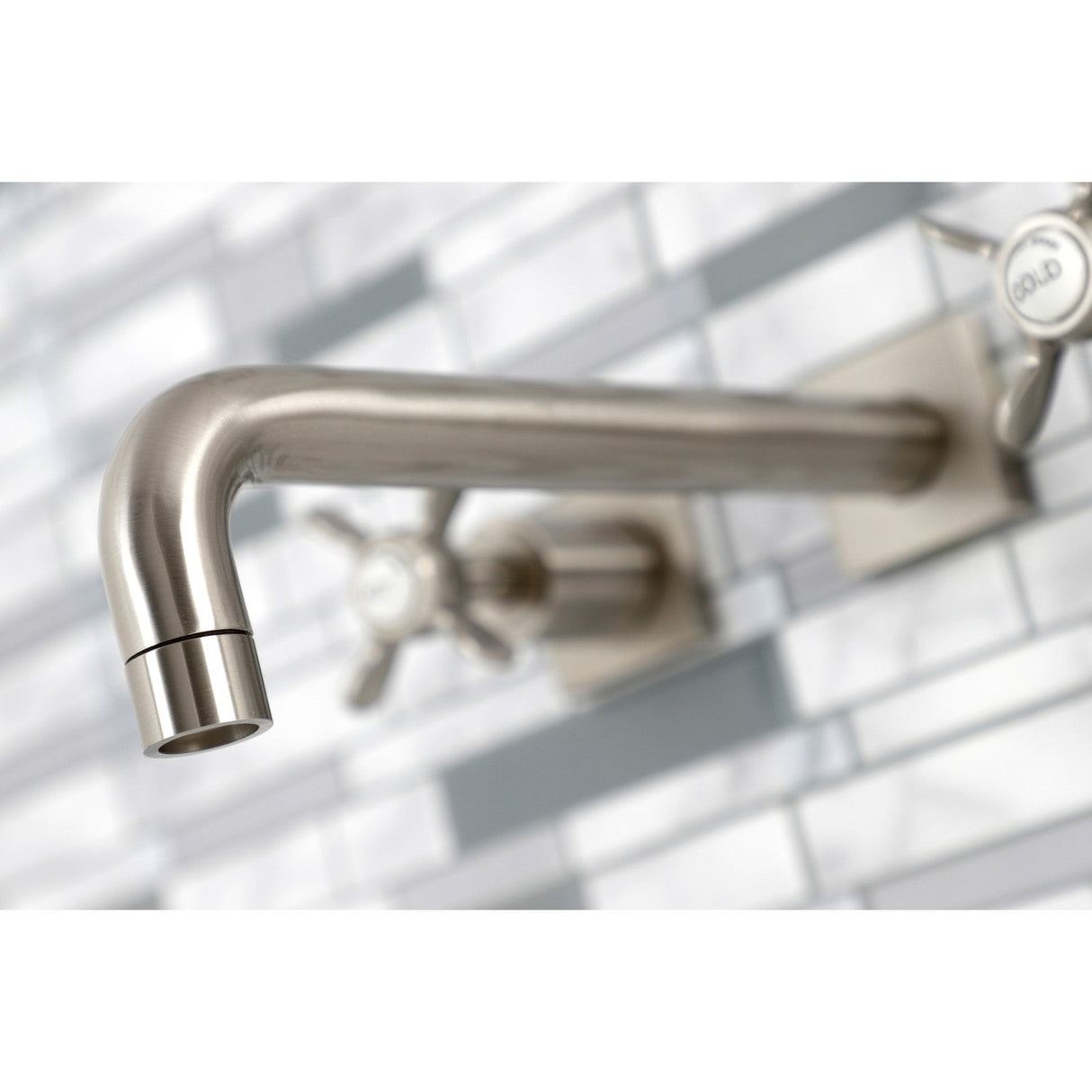 Essex KS6028BEX Two-Handle 3-Hole Wall Mount Roman Tub Faucet, Brushed Nickel