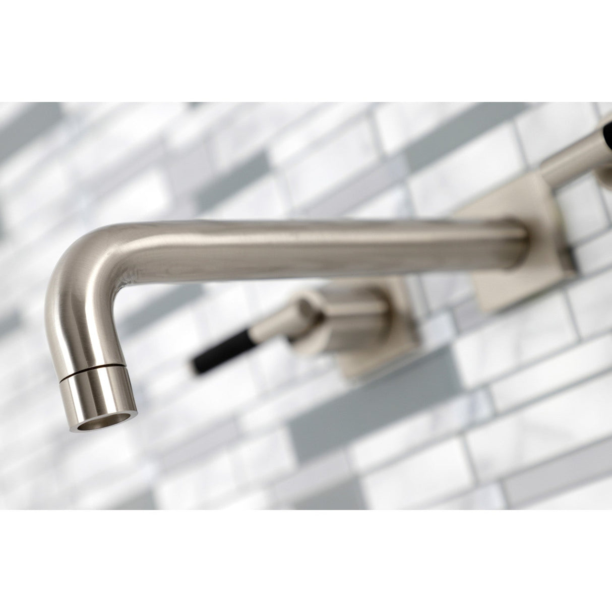 Kaiser KS6028CKL Two-Handle 3-Hole Wall Mount Roman Tub Faucet, Brushed Nickel