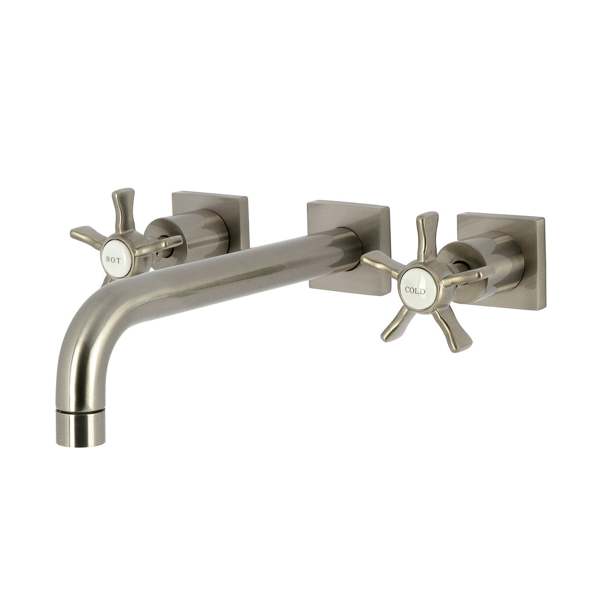 Hamilton KS6028NX Two-Handle 3-Hole Wall Mount Roman Tub Faucet, Brushed Nickel