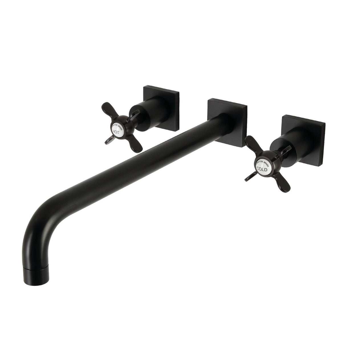 Essex KS6040BEX Two-Handle 3-Hole Wall Mount Roman Tub Faucet, Matte Black
