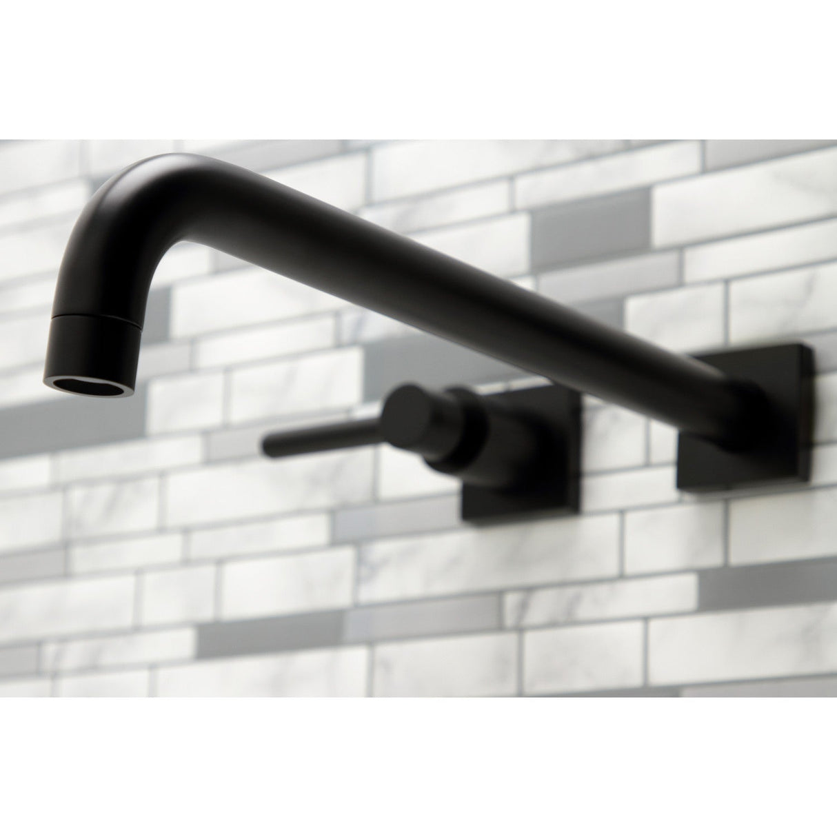 Concord KS6040DL Two-Handle 3-Hole Wall Mount Roman Tub Faucet, Matte Black