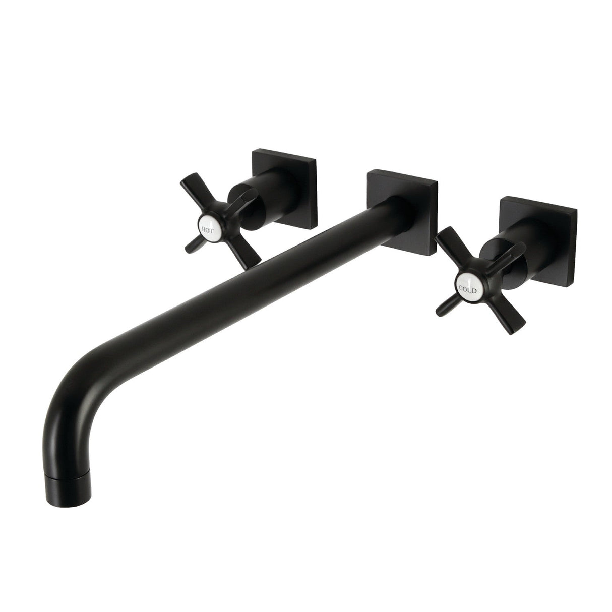 Millennium KS6040ZX Two-Handle 3-Hole Wall Mount Roman Tub Faucet, Matte Black