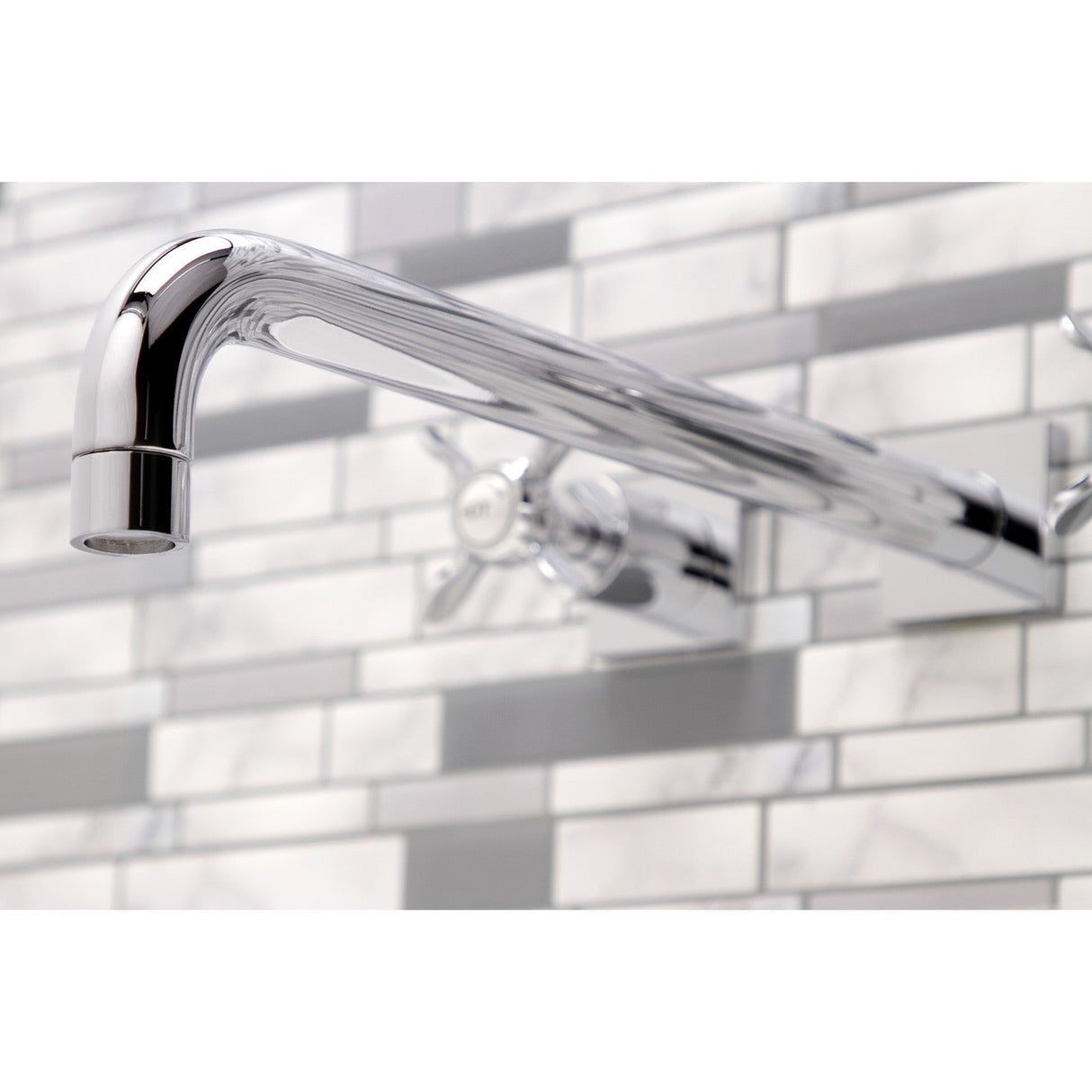 Essex KS6041BEX Two-Handle 3-Hole Wall Mount Roman Tub Faucet, Polished Chrome