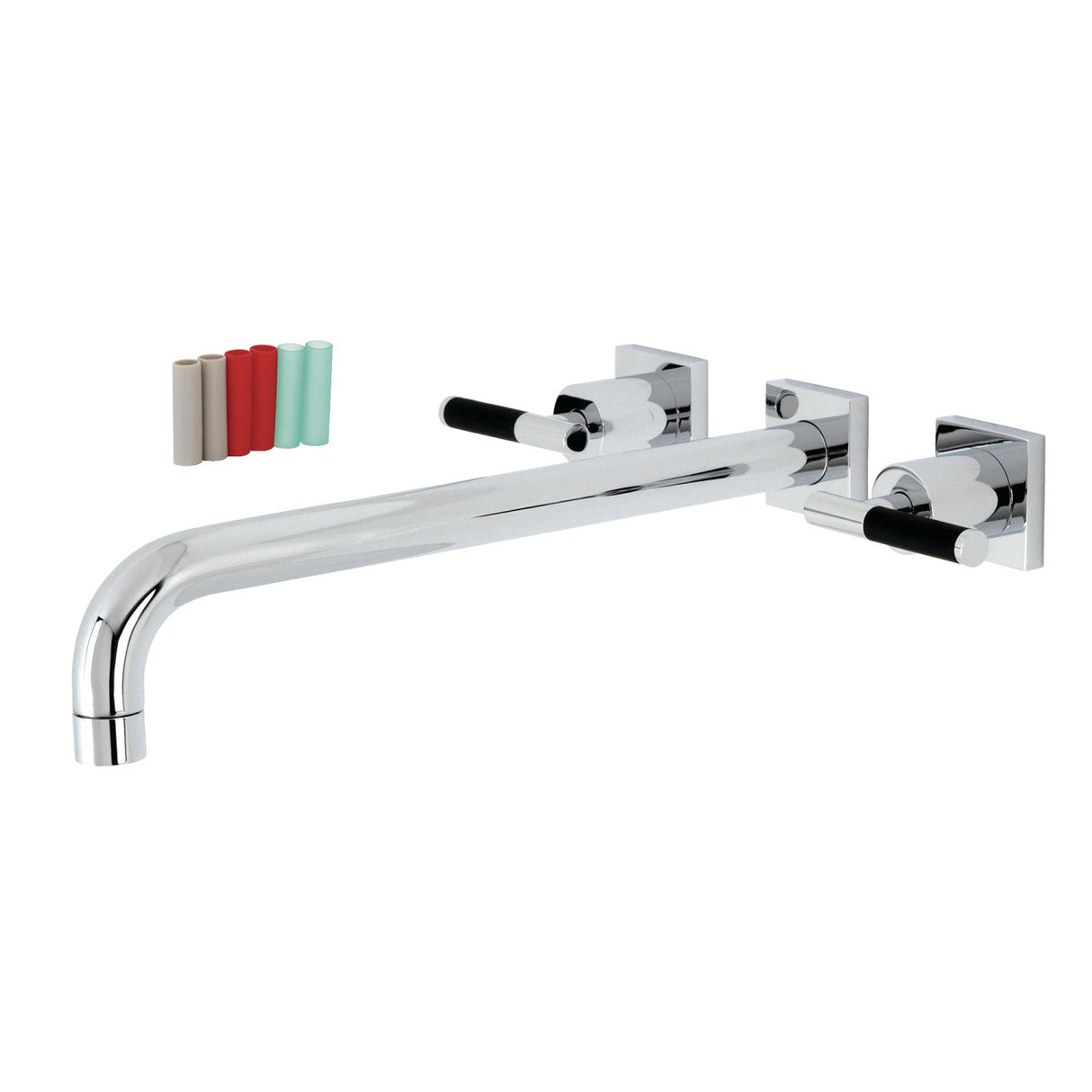Kaiser KS6041CKL Two-Handle 3-Hole Wall Mount Roman Tub Faucet, Polished Chrome