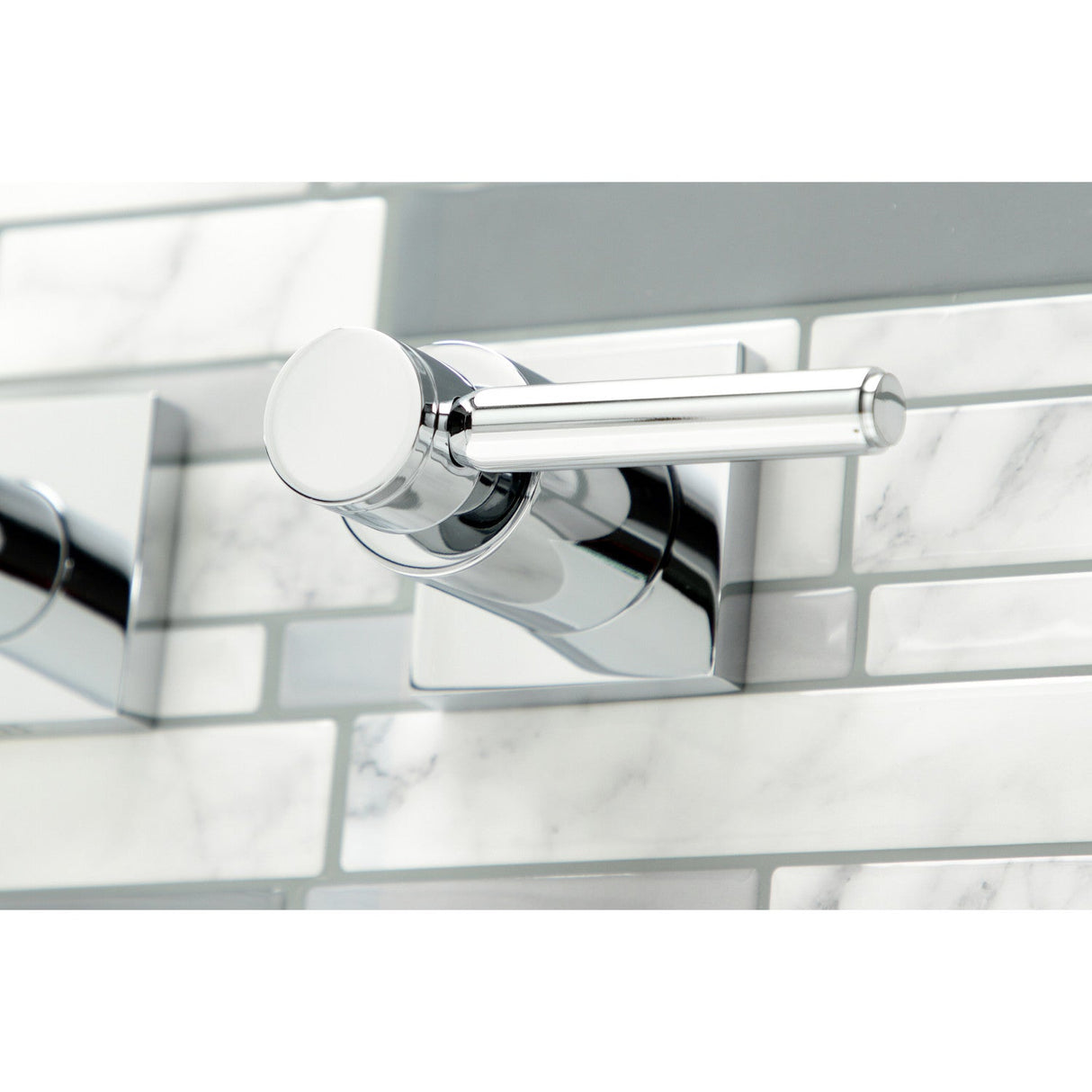 Concord KS6041DL Two-Handle 3-Hole Wall Mount Roman Tub Faucet, Polished Chrome