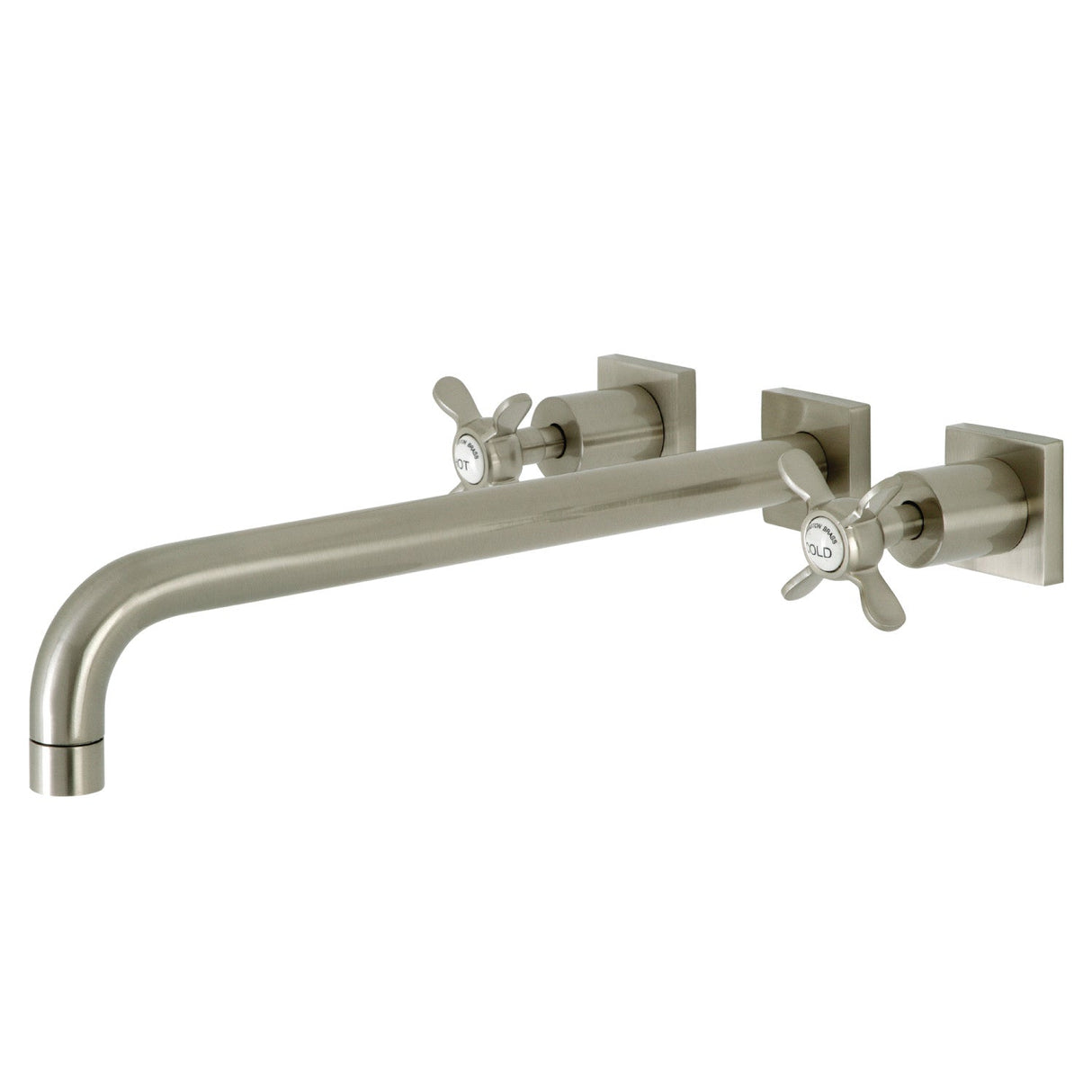 Essex KS6048BEX Two-Handle 3-Hole Wall Mount Roman Tub Faucet, Brushed Nickel