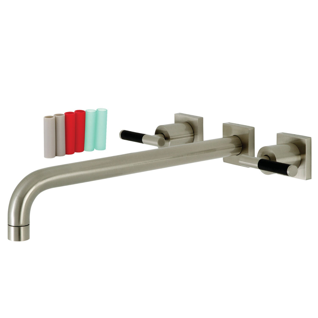 Kaiser KS6048CKL Two-Handle 3-Hole Wall Mount Roman Tub Faucet, Brushed Nickel