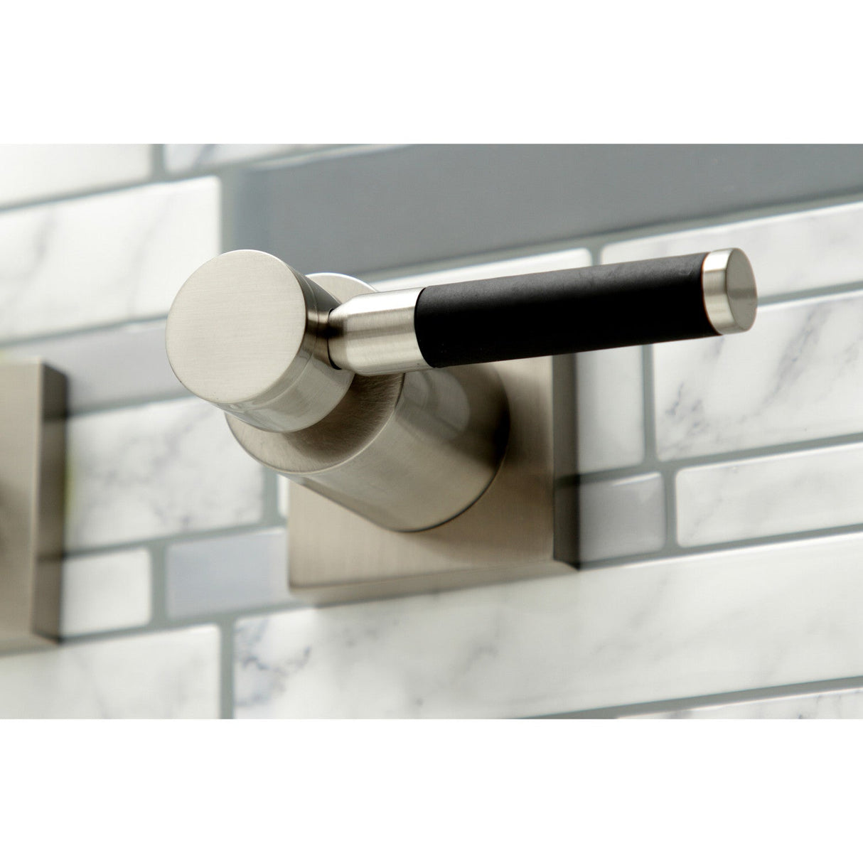Kaiser KS6048DKL Two-Handle 3-Hole Wall Mount Roman Tub Faucet, Brushed Nickel