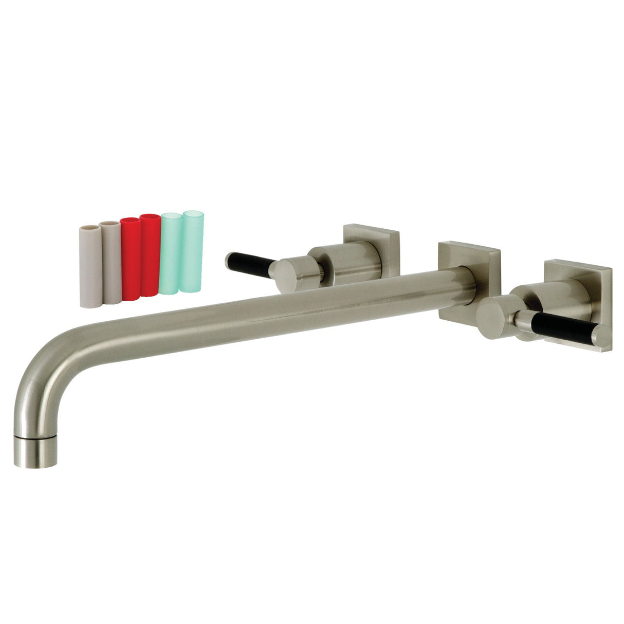 Kaiser KS6048DKL Two-Handle 3-Hole Wall Mount Roman Tub Faucet, Brushed Nickel