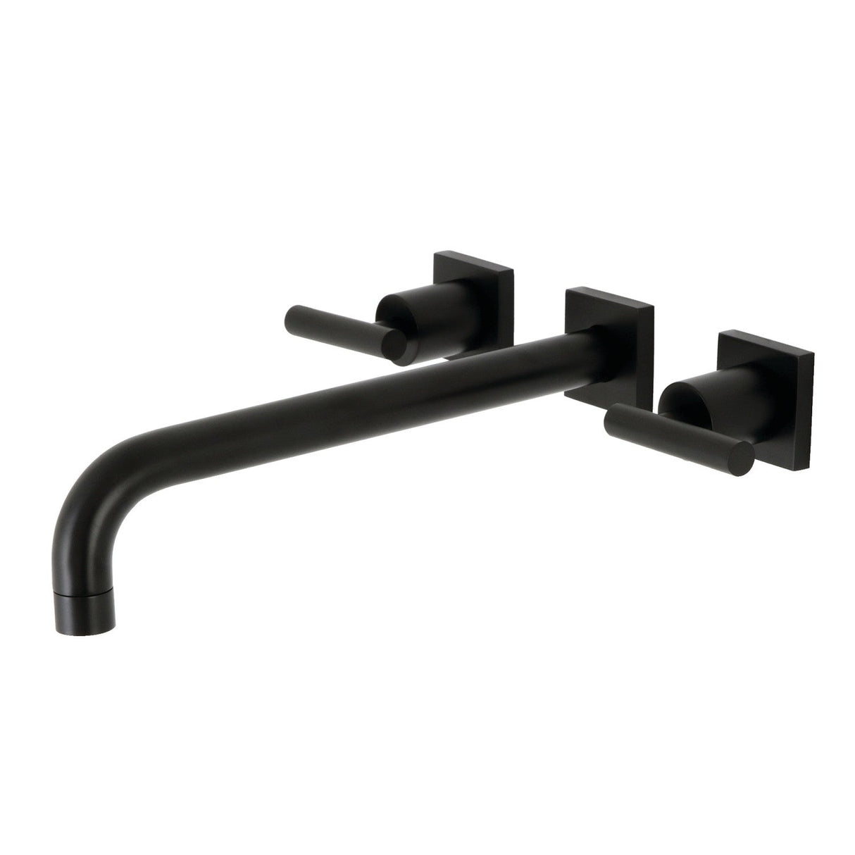 Manhattan KS6050CML Two-Handle 3-Hole Wall Mount Roman Tub Faucet, Matte Black