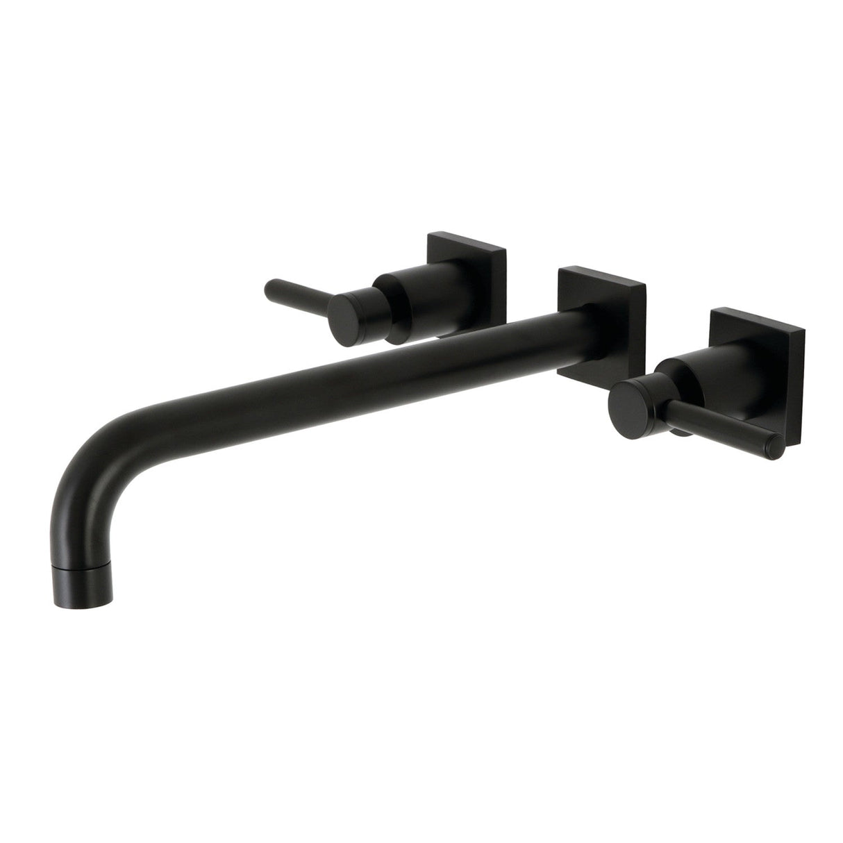 Concord KS6050DL Two-Handle 3-Hole Wall Mount Roman Tub Faucet, Matte Black