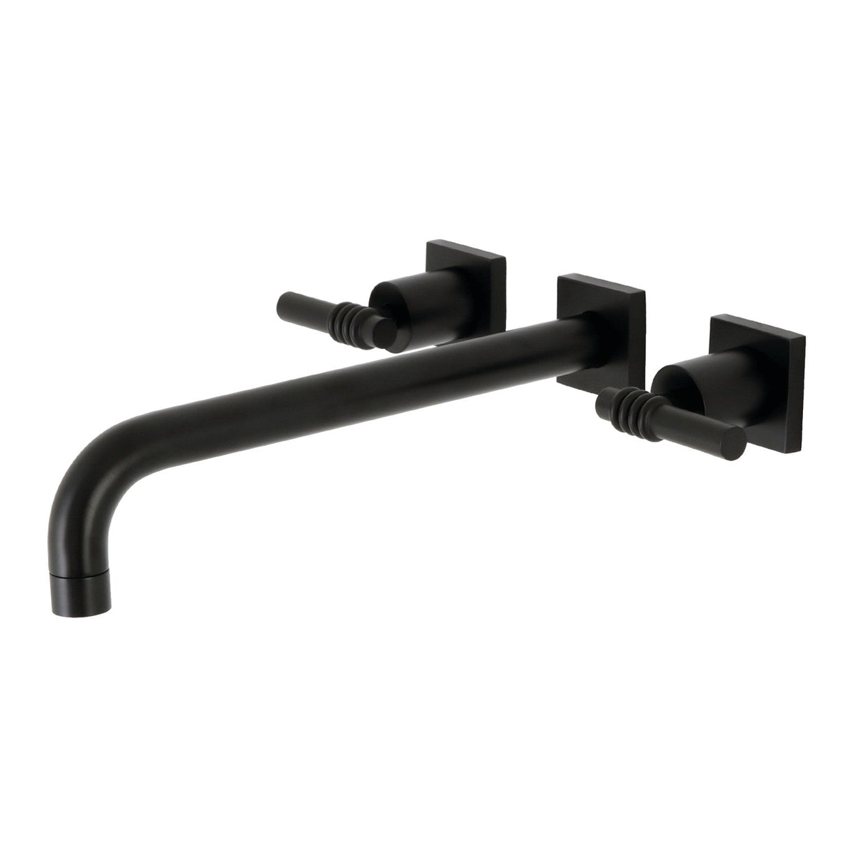 Milano KS6050ML Two-Handle 3-Hole Wall Mount Roman Tub Faucet, Matte Black
