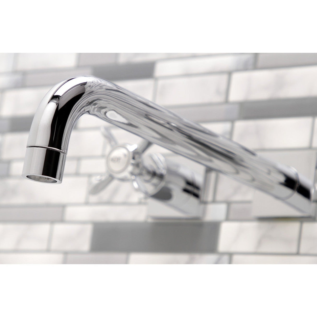 Essex KS6051BEX Two-Handle 3-Hole Wall Mount Roman Tub Faucet, Polished Chrome