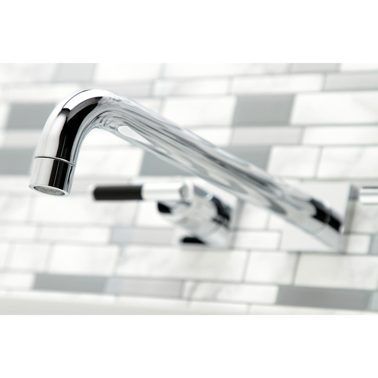 Kaiser KS6051CKL Two-Handle 3-Hole Wall Mount Roman Tub Faucet, Polished Chrome
