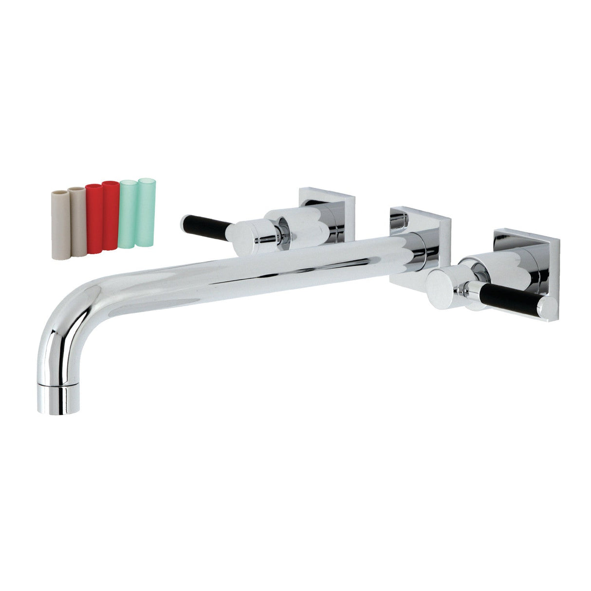 Kaiser KS6051DKL Two-Handle 3-Hole Wall Mount Roman Tub Faucet, Polished Chrome