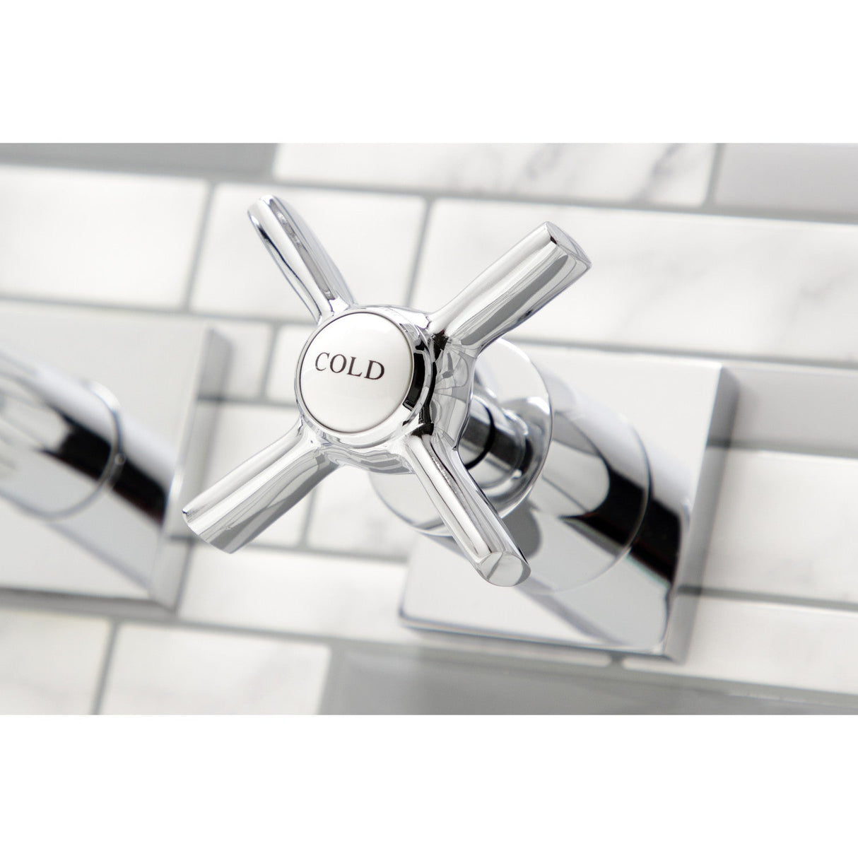 Millennium KS6051ZX Two-Handle 3-Hole Wall Mount Roman Tub Faucet, Polished Chrome