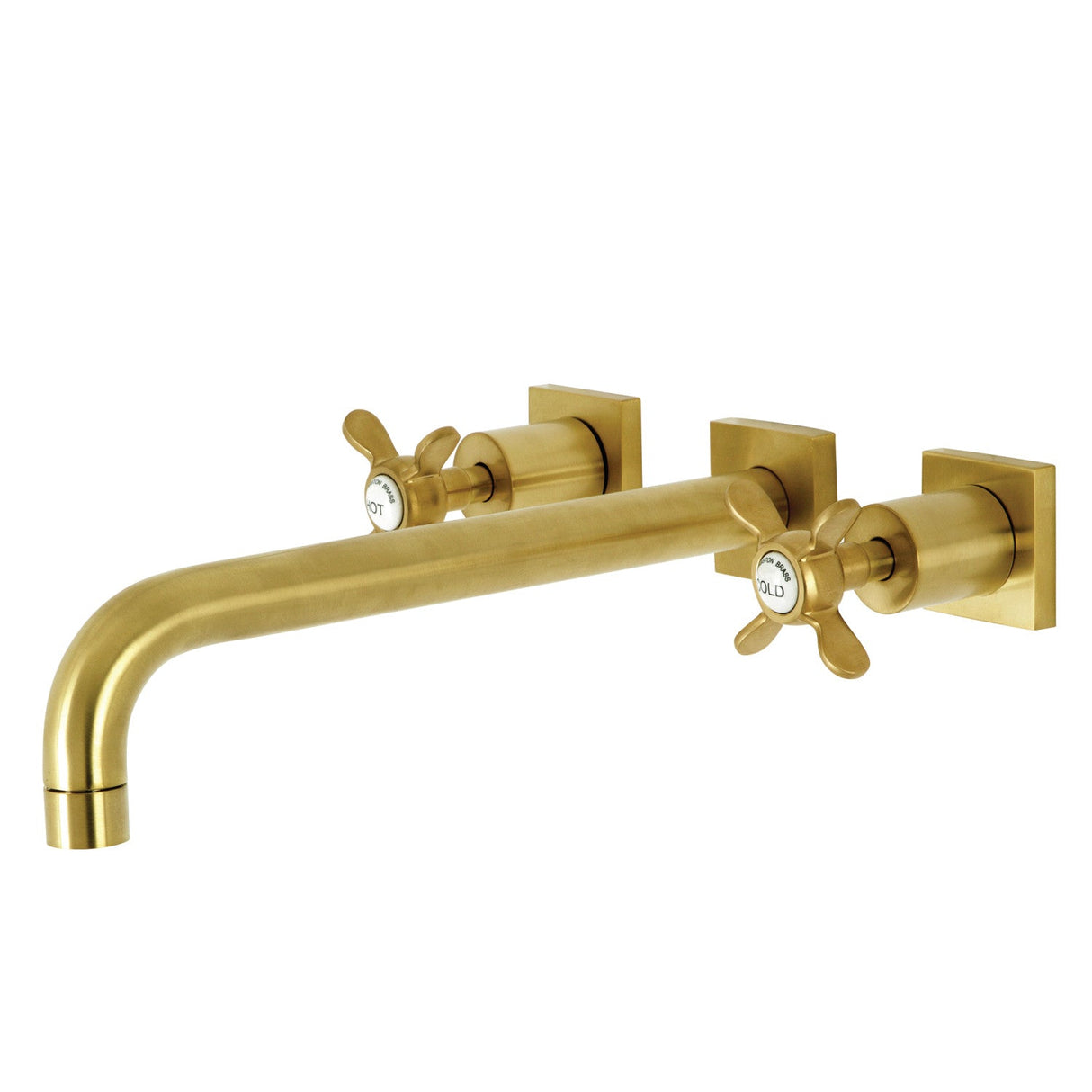Essex KS6057BEX Two-Handle 3-Hole Wall Mount Roman Tub Faucet, Brushed Brass