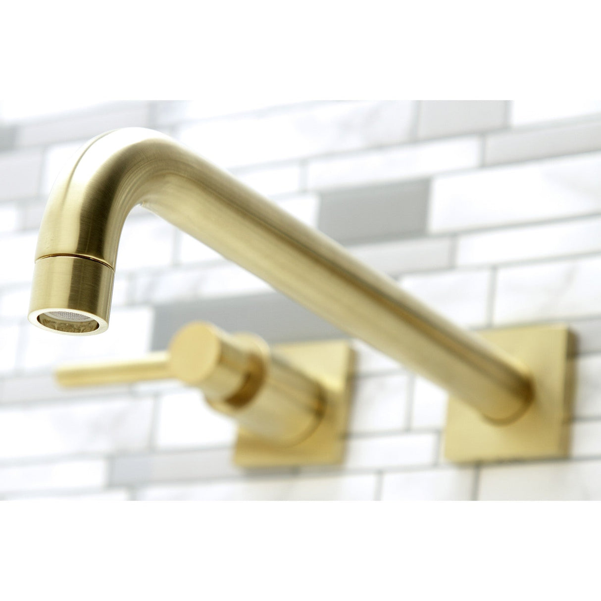Concord KS6057DL Two-Handle 3-Hole Wall Mount Roman Tub Faucet, Brushed Brass